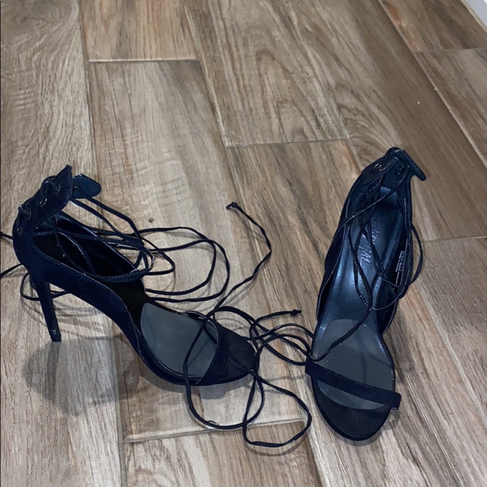 Nasty Gal Black strappy heels